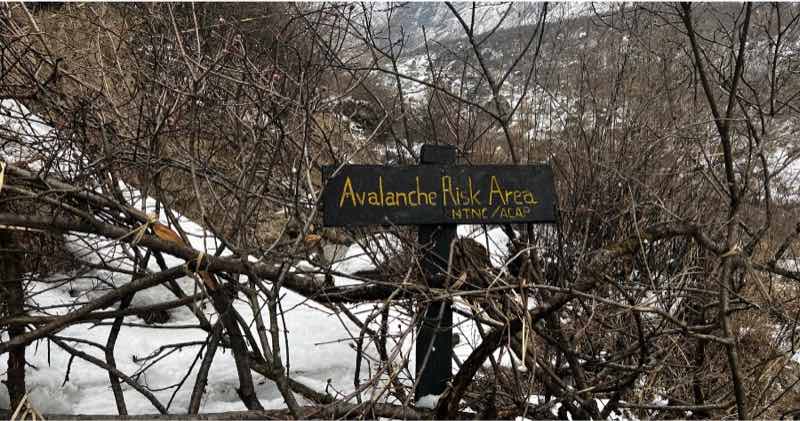 Avalanche risk area of Annapurna Base camp trek